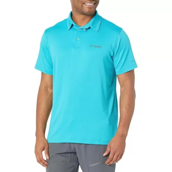 Columbia Mens Slack Tide Stretch PoloOcean Teal