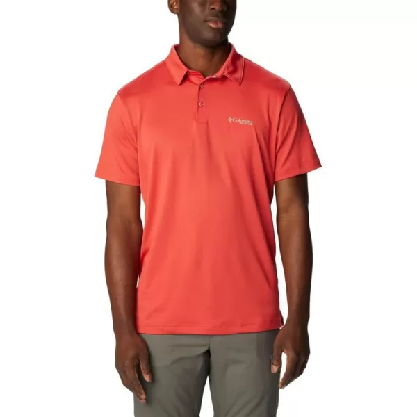 Columbia Mens Slack Tide Stretch PoloSunset Red