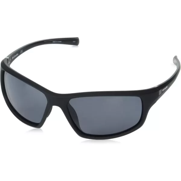 Columbia Mens Slick Creek Rectangular SunglassesMatte Black