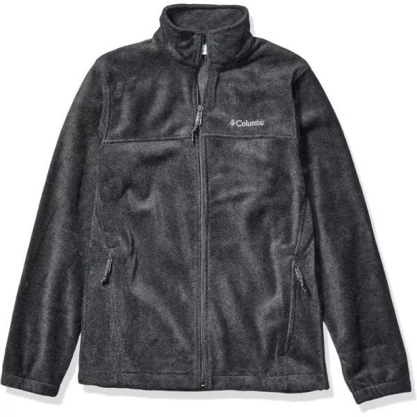 Columbia Mens Steens Mountain 20 Full Zip Fleece JacketCharcoal HeatherRed Element