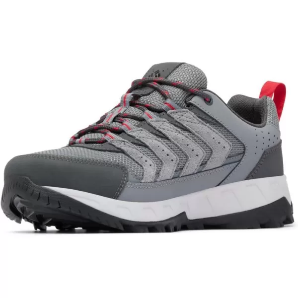 Columbia Mens Strata Trail Low Hiking ShoeTitanium Grey SteelMountain Red