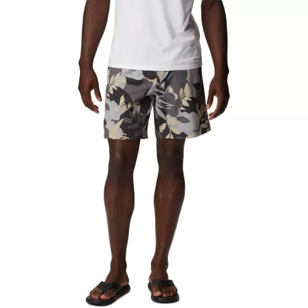 Columbia Mens Summertide Stretch Printed ShortCity Grey Floriated