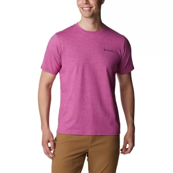 Columbia Mens Sun Trek Short Sleeve TeeRed Onion Heather