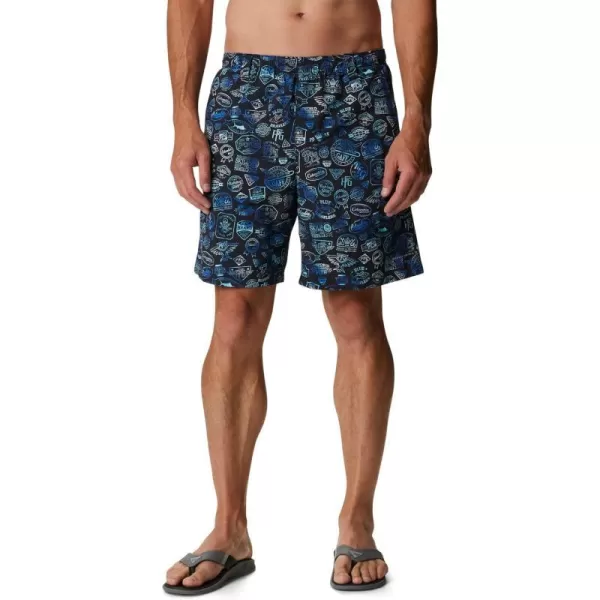 Columbia Mens Super Backcast Water ShortBlack Tye Dye Print