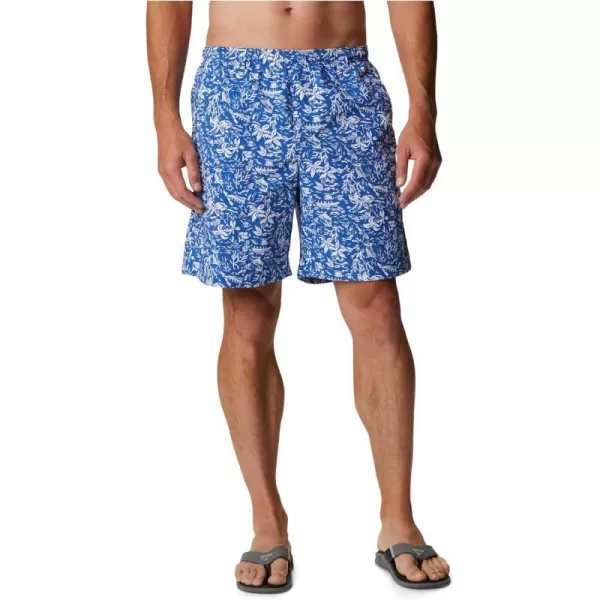 Columbia Mens Super Backcast Water ShortBlue Macaw Kona Print