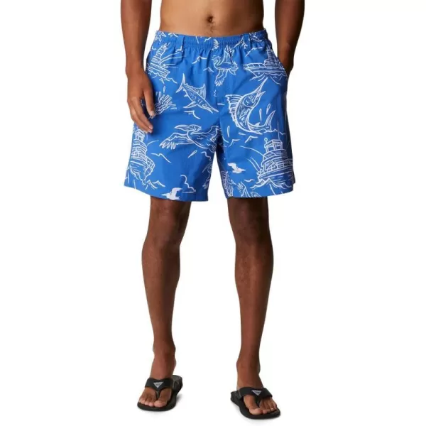 Columbia Mens Super Backcast Water ShortBlue Macaw Mighty Marlins Print