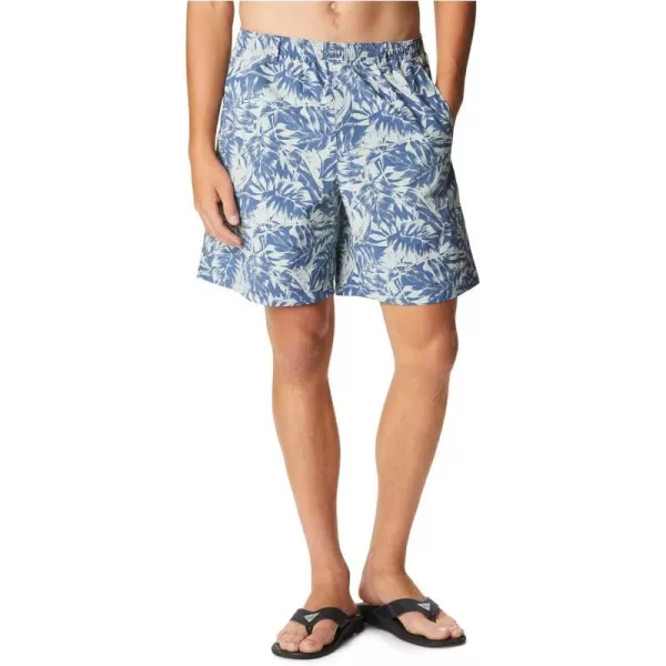 Columbia Mens Super Backcast Water ShortCarbon Hawaiian Throwback Print