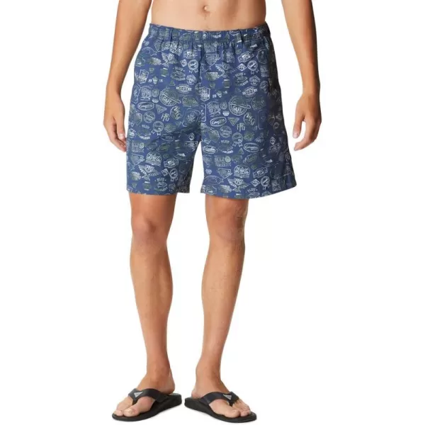 Columbia Mens Super Backcast Water ShortCarbon Tye Dye Print