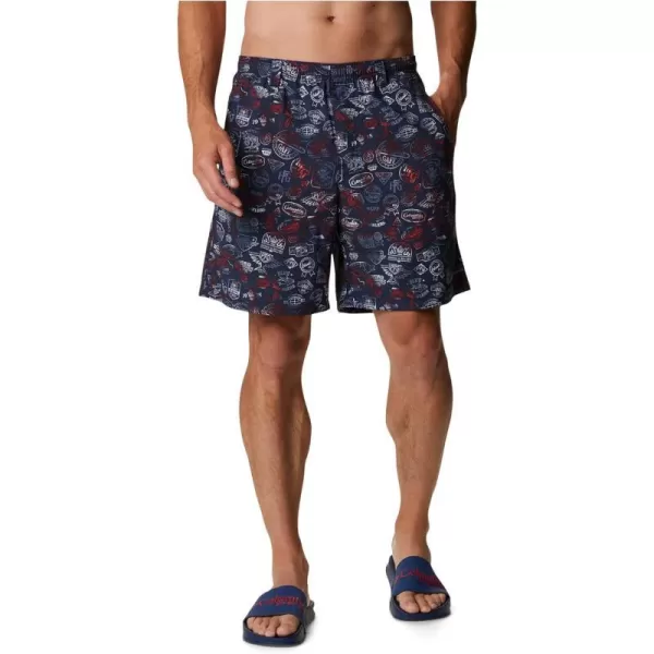 Columbia Mens Super Backcast Water ShortCollegiate Navy Tye Dye Print