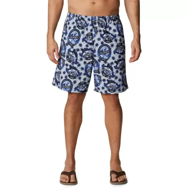 Columbia Mens Super Backcast Water ShortCool Grey Spirits N Sails Print