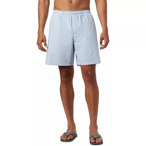 Columbia Mens Super Backcast Water ShortDark Pool Seersucker