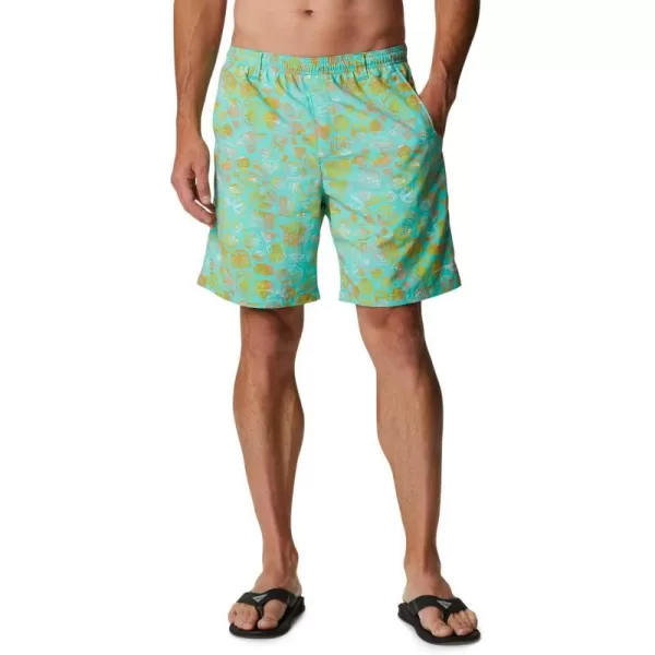 Columbia Mens Super Backcast Water ShortElectric Turquoise Tye Dye Print