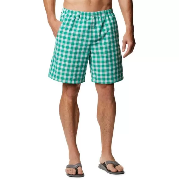 Columbia Mens Super Backcast Water ShortEmerald Green Palaka Plaid