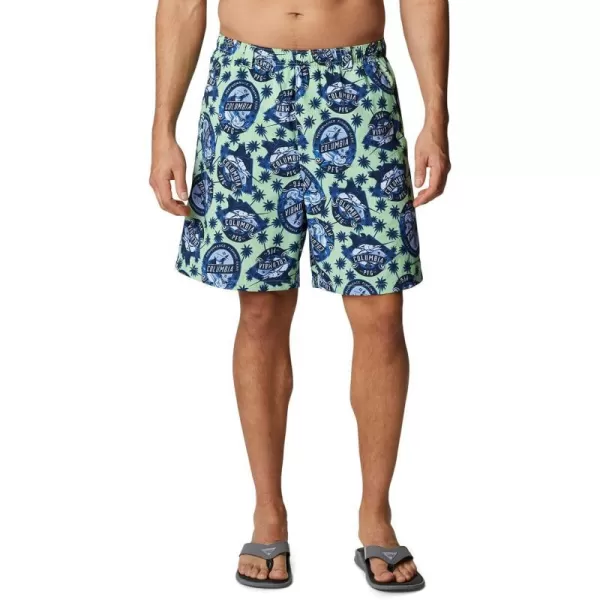 Columbia Mens Super Backcast Water ShortLime Glow Spirits N Sails Print