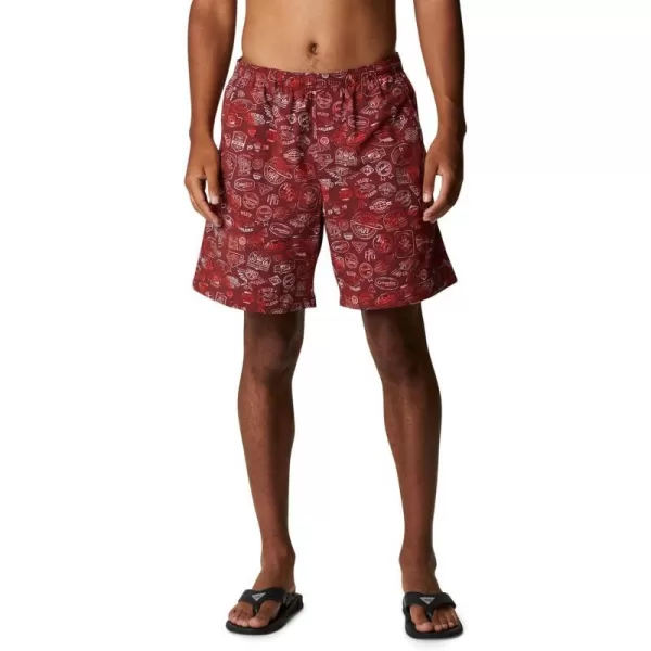 Columbia Mens Super Backcast Water ShortRed Jasper Tye Dye Print