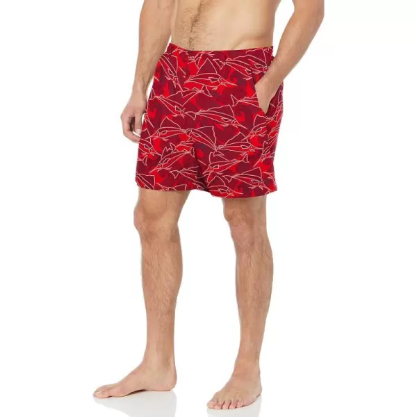 Columbia Mens Super Backcast Water ShortRed Spark Fish Wave Print