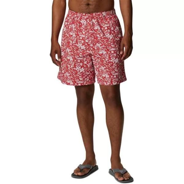 Columbia Mens Super Backcast Water ShortRed Spark Kona Print