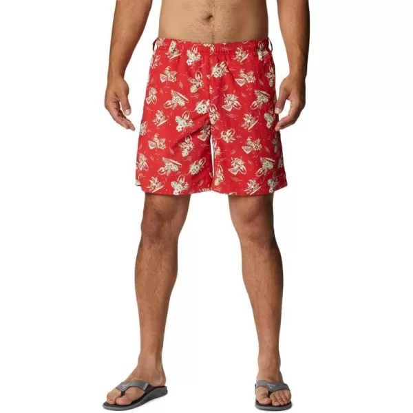 Columbia Mens Super Backcast Water ShortRed Spark Lite Me Up Print