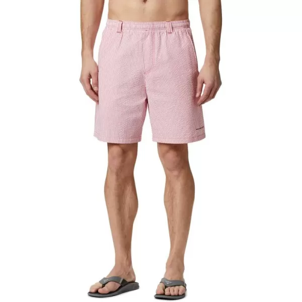 Columbia Mens Super Backcast Water ShortRed Spark Seersucker