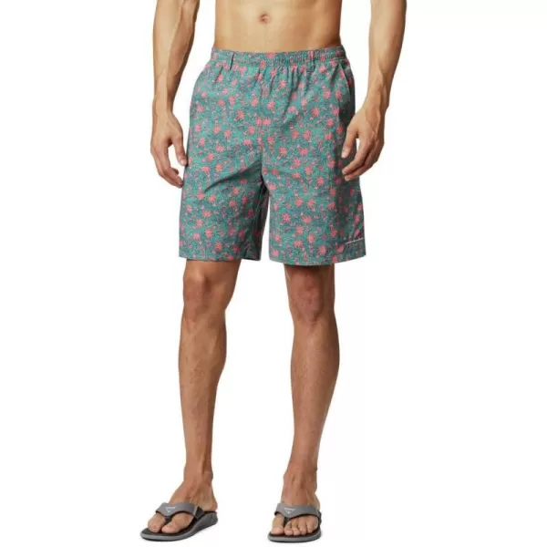 Columbia Mens Super Backcast Water ShortSalmon Marlin Palms Print