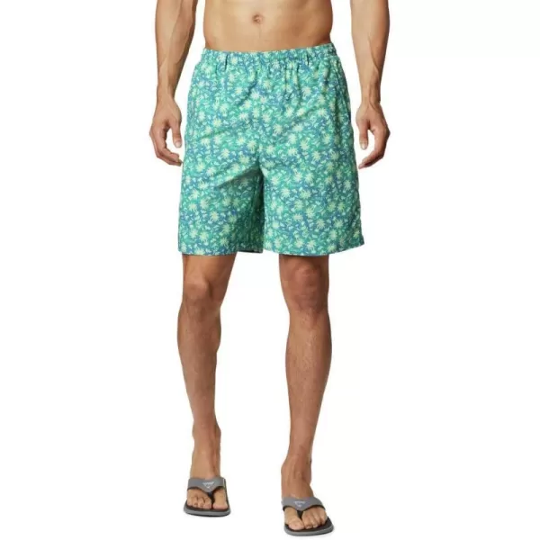 Columbia Mens Super Backcast Water ShortVivid Blue Marlin Palms Print