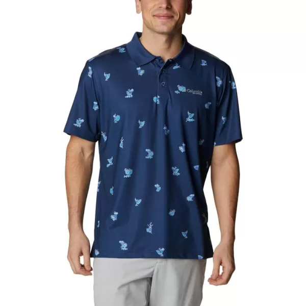 Columbia Mens Super Skiff Cast PoloCarbon Keyes Please Print