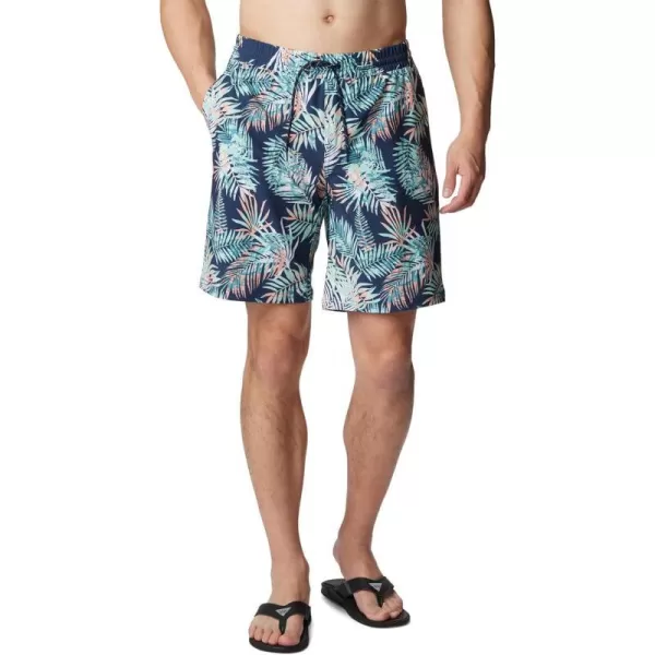 Columbia Mens Super Slack Tide Hybrid Water ShortMint Cay Tunatropic Print