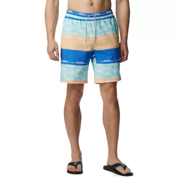 Columbia Mens Super Slack Tide Hybrid Water ShortVivid Blue Ikat Rainbow