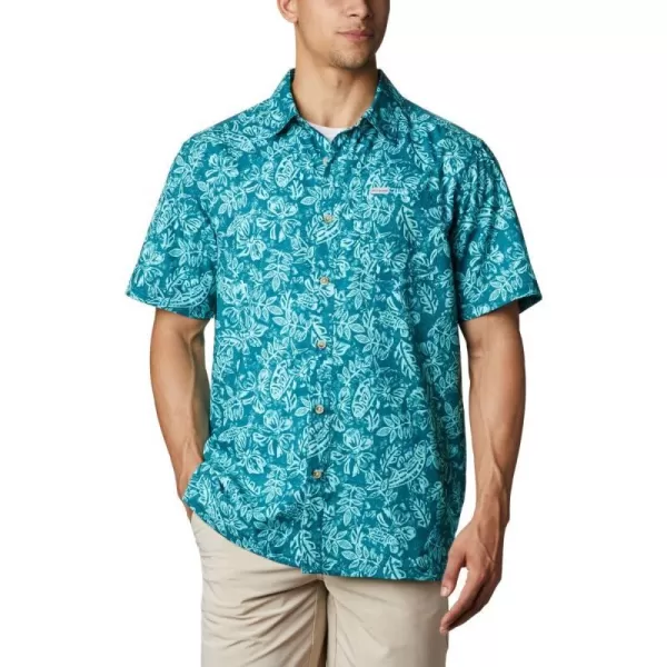 Aegean Blue Flatslam Tropical Print