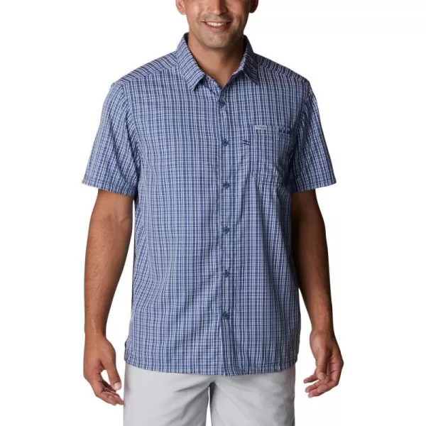 Columbia Mens Super Slack Tide ShirtCarbon Gulf Grid