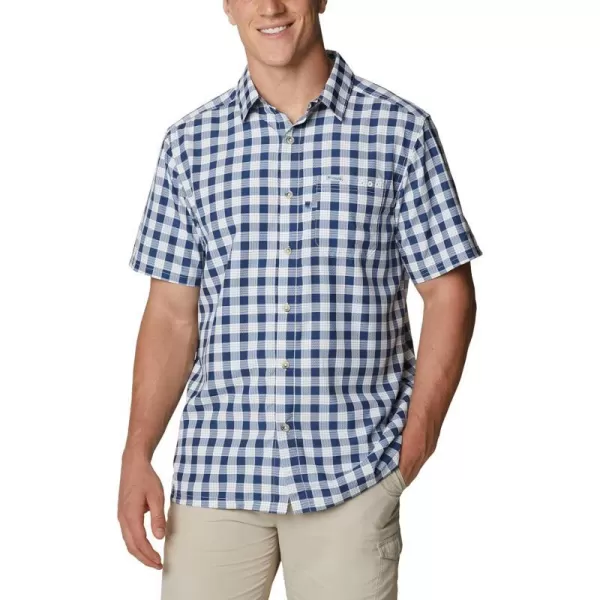 Columbia Mens Super Slack Tide ShirtCarbon Palaka Plaid