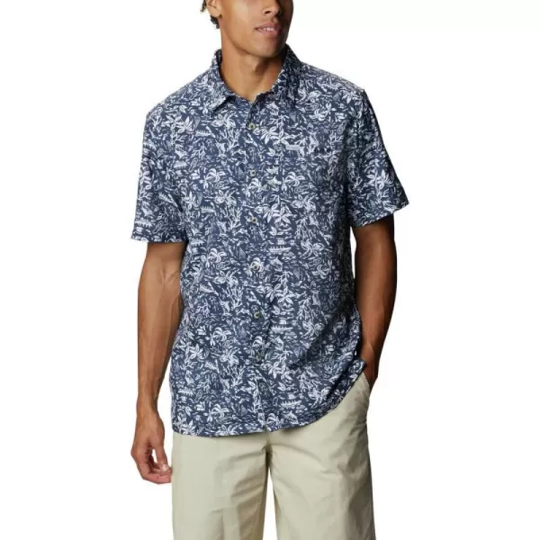 Collegiate Navy Kona Print - Moisture Wicking