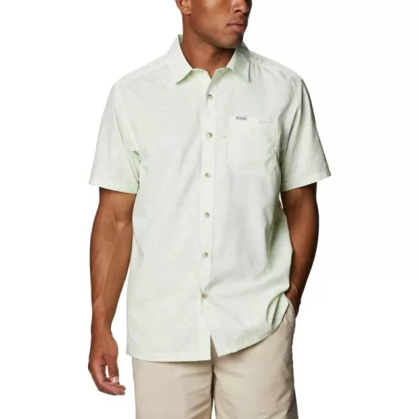 Columbia Mens Super Slack Tide ShirtLight Lime Kona Print