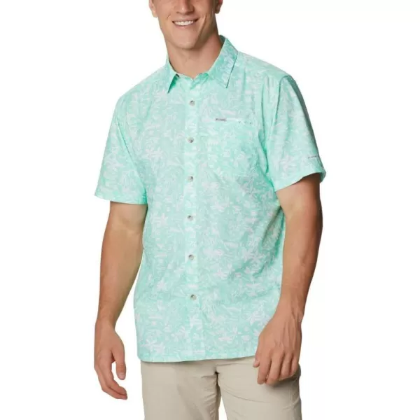 Columbia Mens Super Slack Tide ShirtMint Cay Kona Print