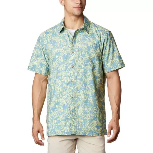 Columbia Mens Super Slack Tide ShirtSkyler Flatslam Tropical Print