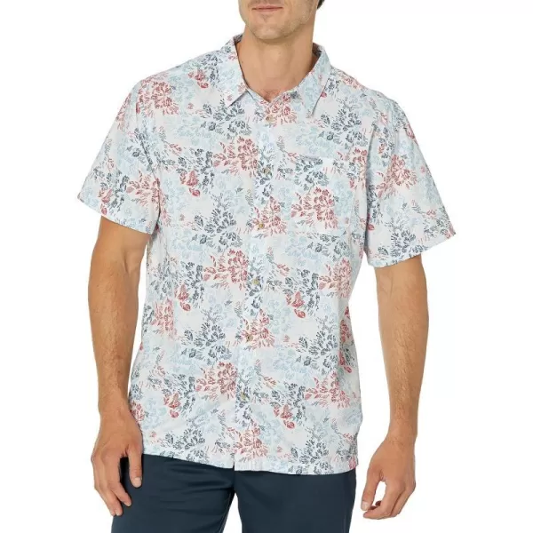 Columbia Mens Super Slack Tide ShirtWhite Deep Sea Dash