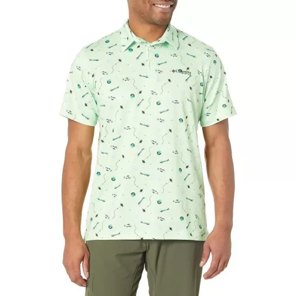 Columbia Mens Super Slack Tide Stretch PoloKey West Boozy Bobbers