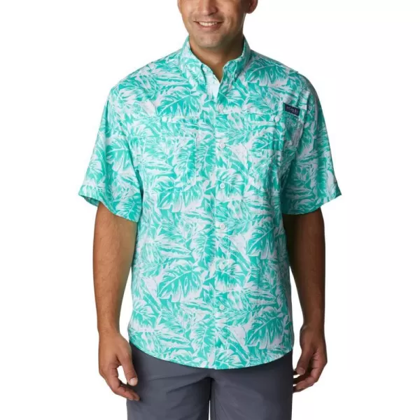 Electric Turquoise Hawaiian Throwback Print