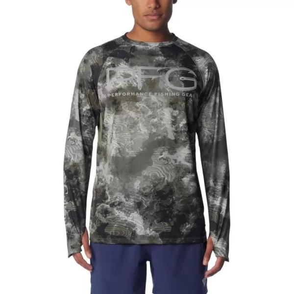 Columbia Mens Super Terminal Tackle Vent Long SleeveCypress Deepwaters Camo