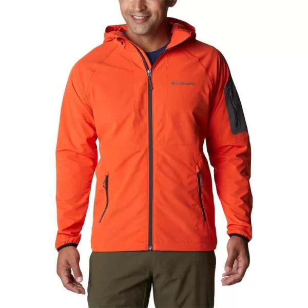 Columbia Mens Tall Heights Hooded SoftshellRed Quartz