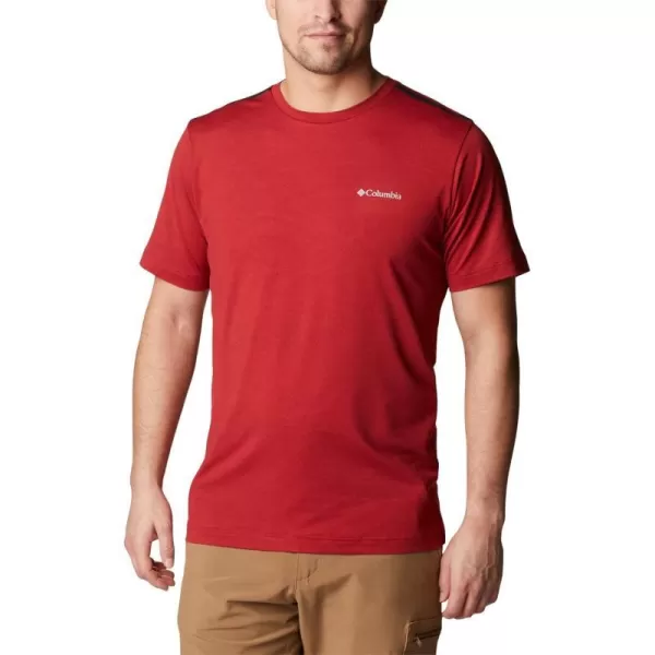 Columbia Mens Tech Trail Crew NeckMountain Red Heather