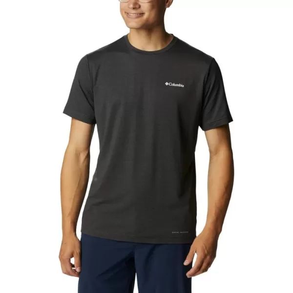 Columbia Mens Tech Trail Graphic TeeBlack HeatherGemlines Graphic