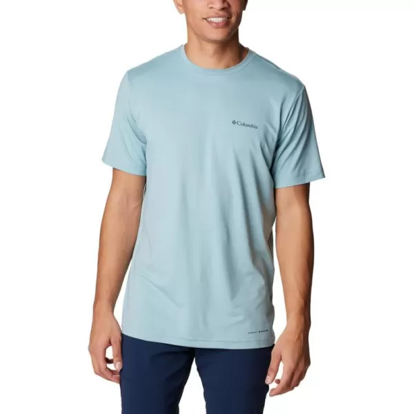 Columbia Mens Tech Trail Graphic TeeStone BlueSlopes Graphic