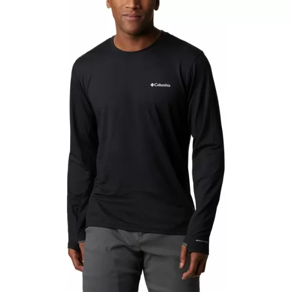 Columbia Mens Tech Trail Long Sleeve Crew II Black LargeColumbia Mens Tech Trail Long Sleeve Crew II Black Large