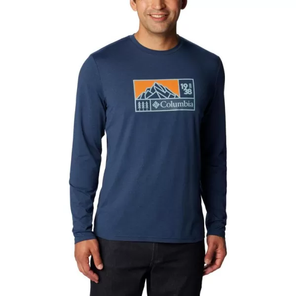 Collegiate Navy Heather/Hike Icon Graphic