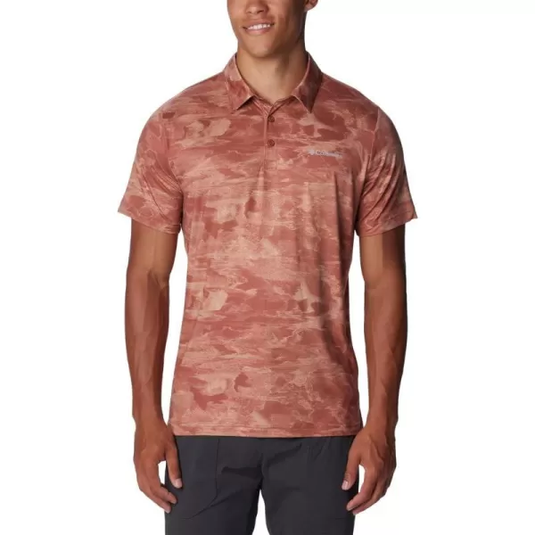 Columbia Mens Tech Trail Novelty PoloAuburn Beachwood