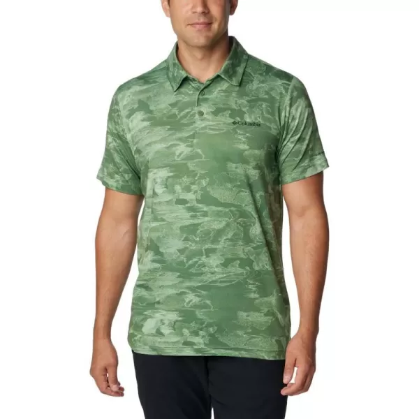 Columbia Mens Tech Trail Novelty PoloCanteen Beachwood