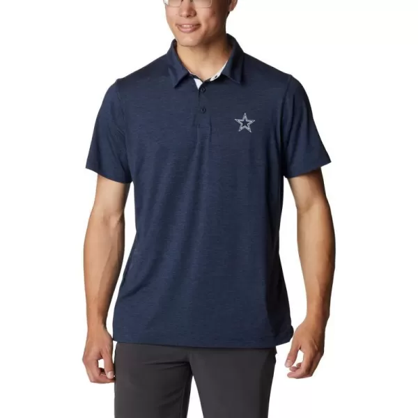 Columbia Mens Tech Trail PoloDallas Cowboys Dc  Collegiate Navy