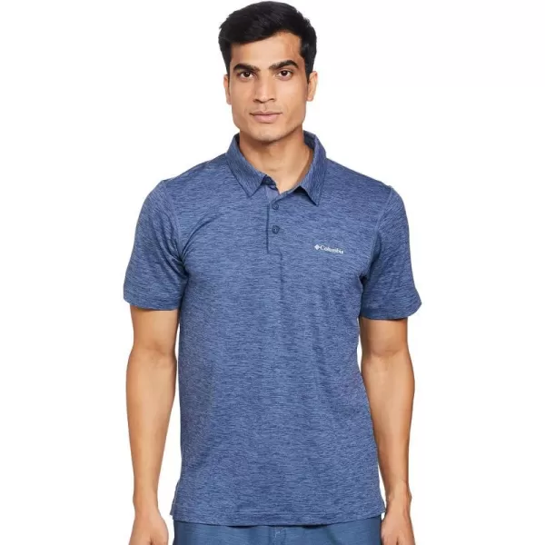 Columbia Mens Tech Trail PoloDark Mountain  Wicking