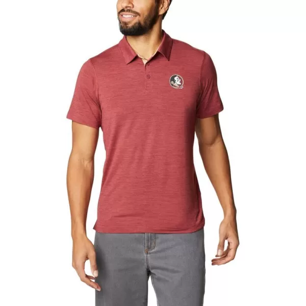 Columbia Mens Tech Trail PoloFlorida State Seminoles Fsu  Cabernet